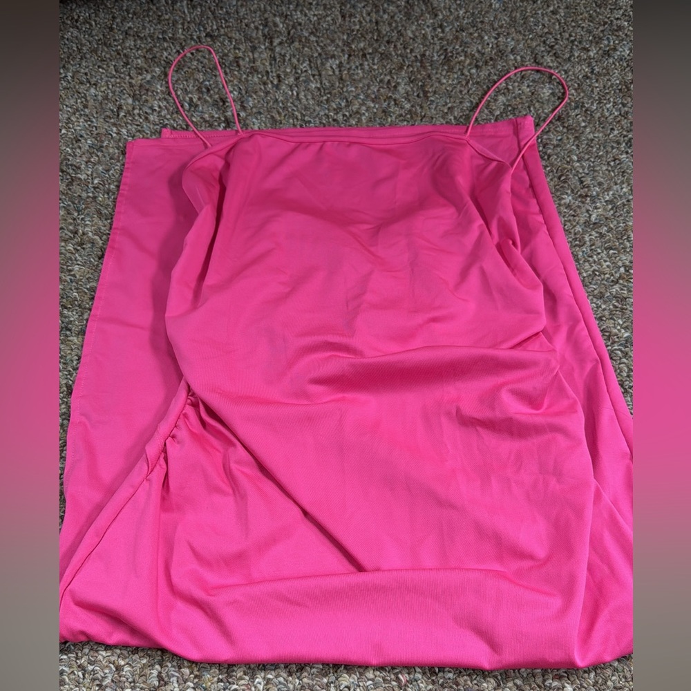 Vibrant Pink Spaghetti Strap Dress